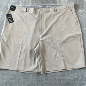 Roundtree Yorke Performance Shorts 50B Beige Golf Classic Fit Light Stretch